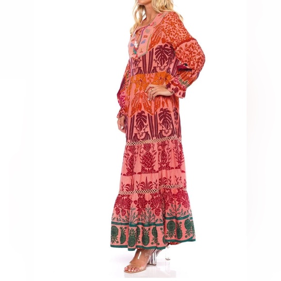 NWT Farm Rio Ainika Printed Macaws Dress (Small) - Picture 5 of 5